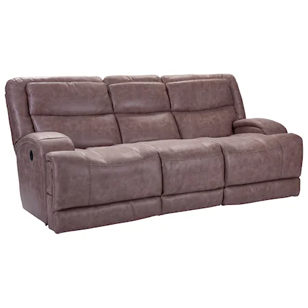 Double Reclining Sofa with Curved Track Arms